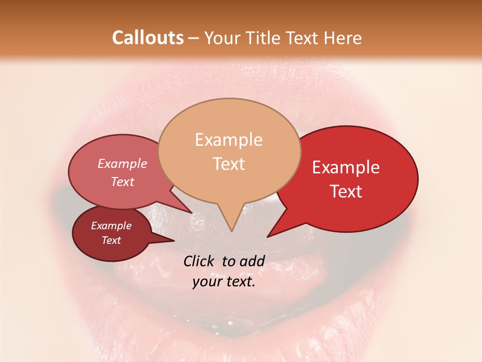 Model Sweet Lips PowerPoint Template