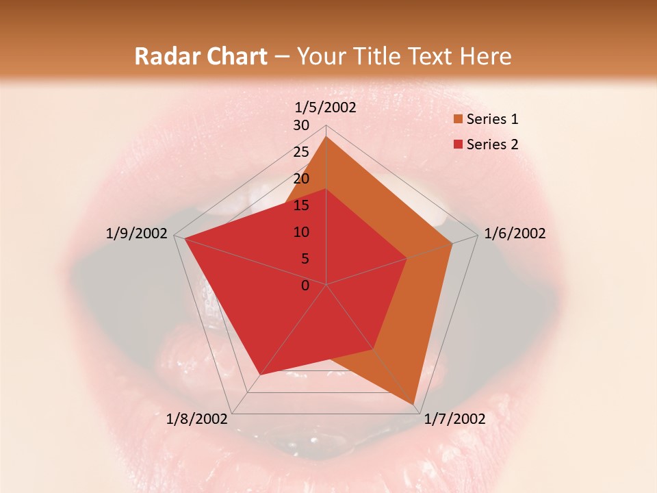 Model Sweet Lips PowerPoint Template