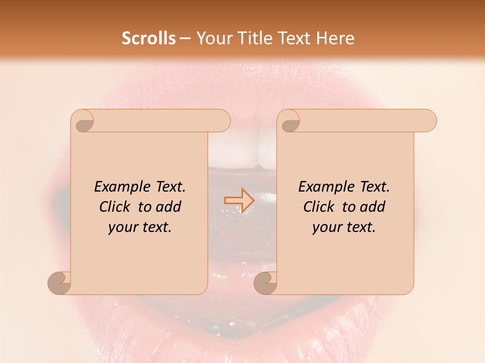 Model Sweet Lips PowerPoint Template