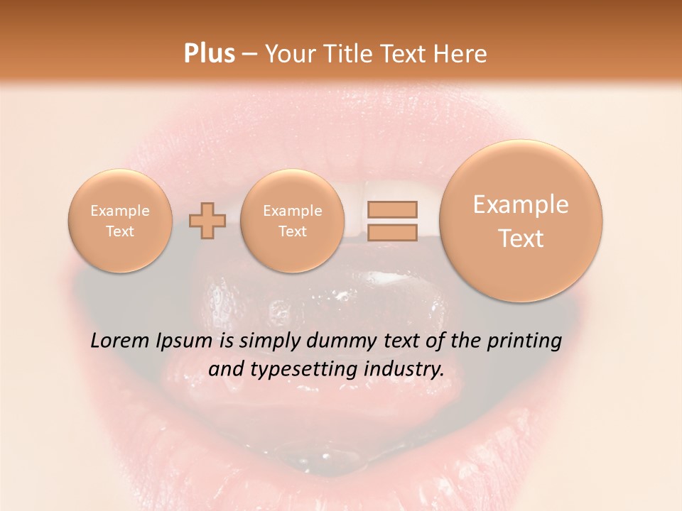 Model Sweet Lips PowerPoint Template