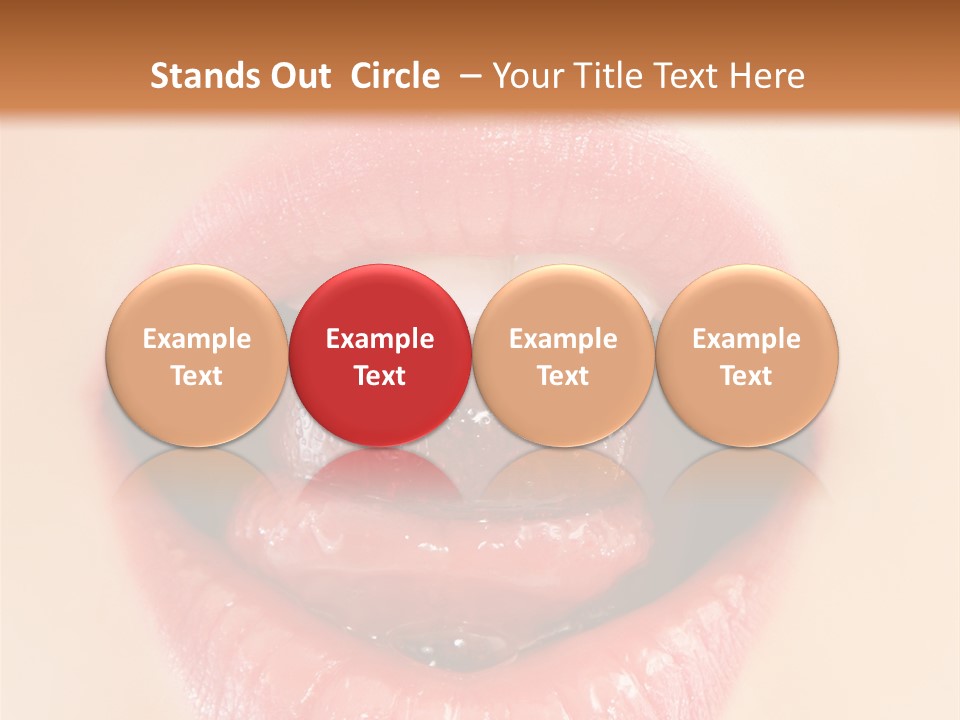 Model Sweet Lips PowerPoint Template