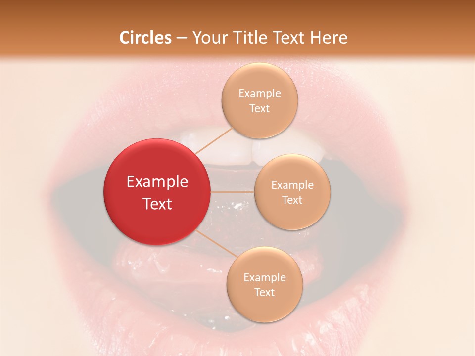 Model Sweet Lips PowerPoint Template