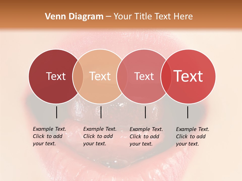 Model Sweet Lips PowerPoint Template