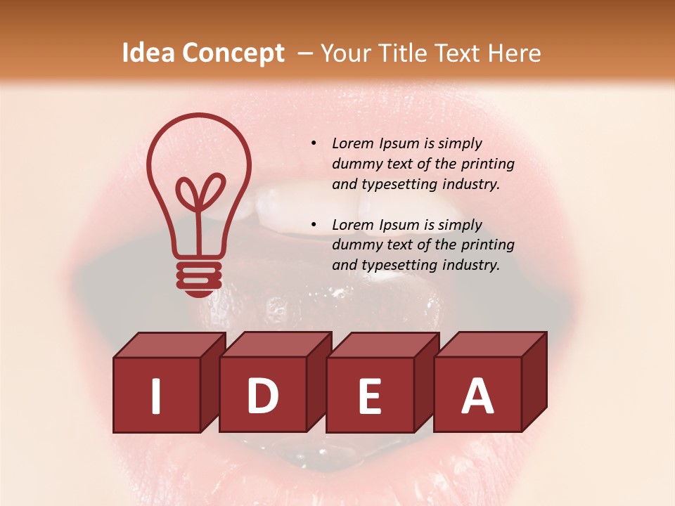 Model Sweet Lips PowerPoint Template