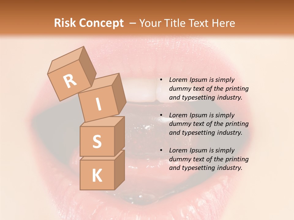 Model Sweet Lips PowerPoint Template