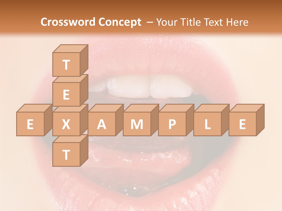 Model Sweet Lips PowerPoint Template