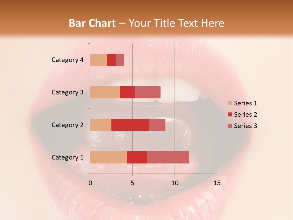 Model Sweet Lips PowerPoint Template