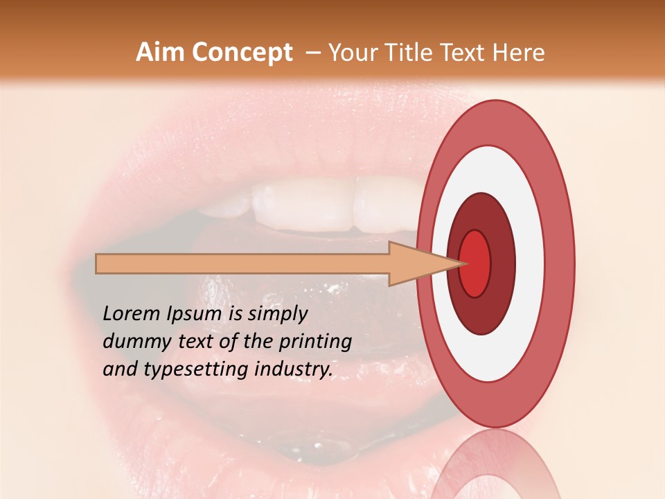 Model Sweet Lips PowerPoint Template
