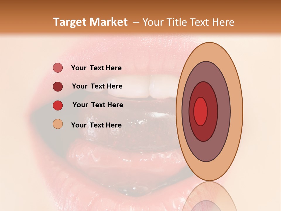 Model Sweet Lips PowerPoint Template