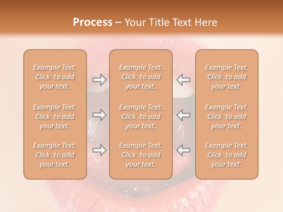 Model Sweet Lips PowerPoint Template