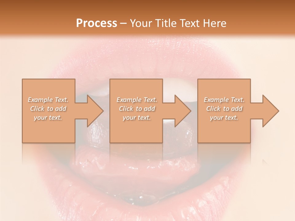 Model Sweet Lips PowerPoint Template