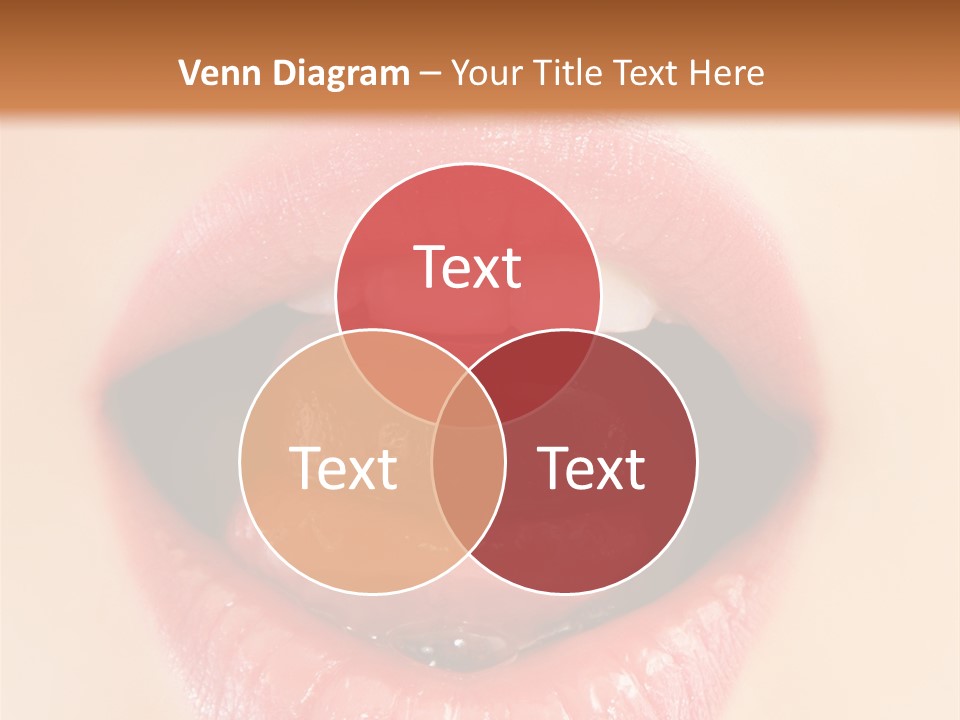 Model Sweet Lips PowerPoint Template