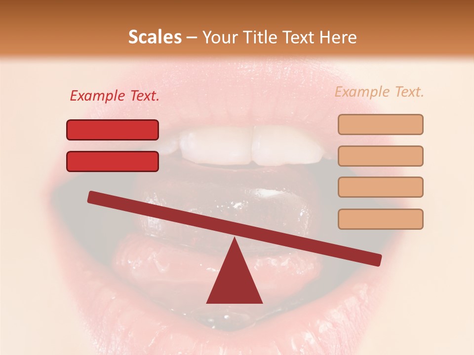 Model Sweet Lips PowerPoint Template