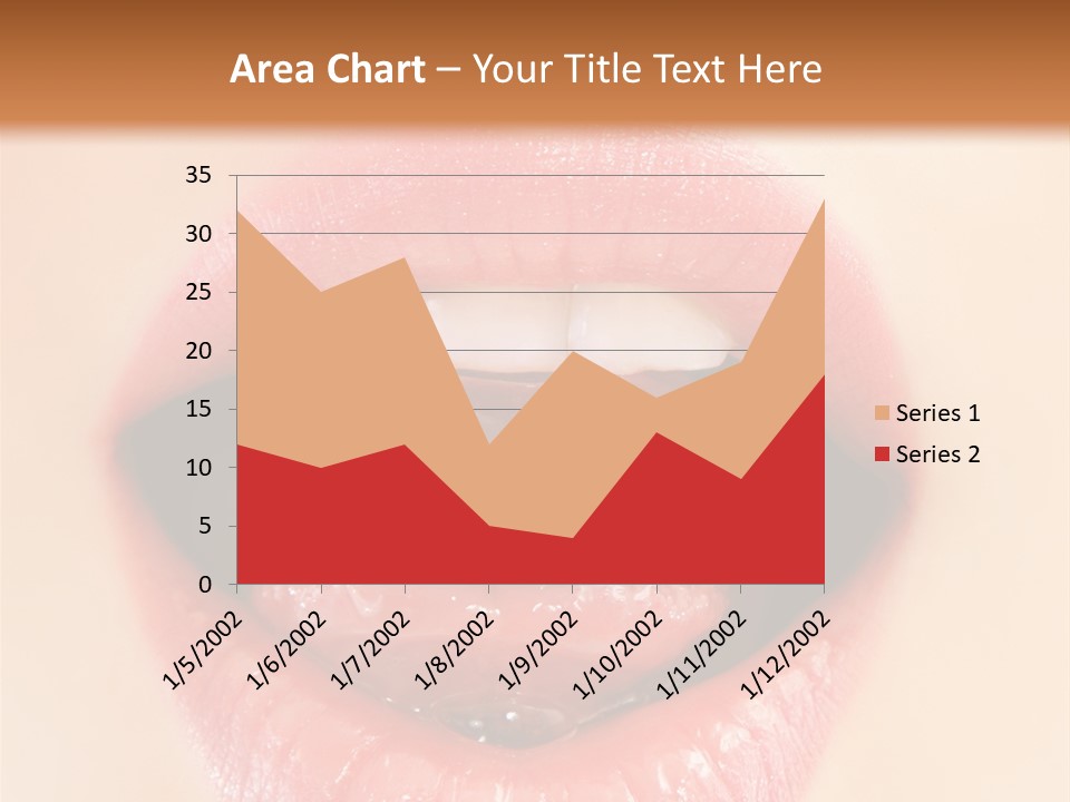 Model Sweet Lips PowerPoint Template