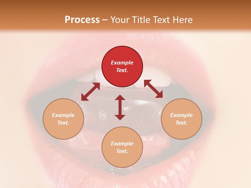 Model Sweet Lips PowerPoint Template