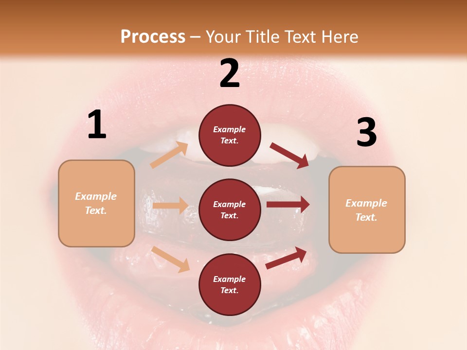 Model Sweet Lips PowerPoint Template