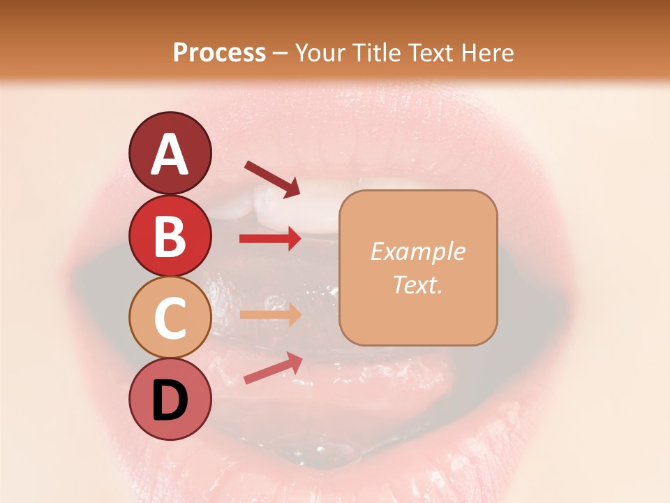 Model Sweet Lips PowerPoint Template