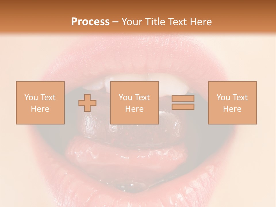 Model Sweet Lips PowerPoint Template