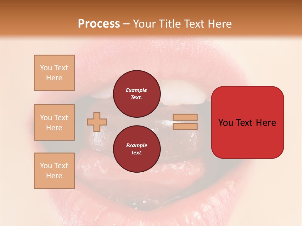 Model Sweet Lips PowerPoint Template