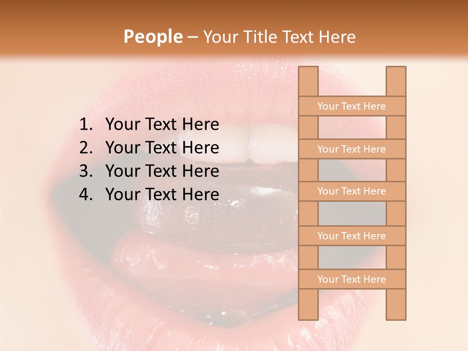 Model Sweet Lips PowerPoint Template