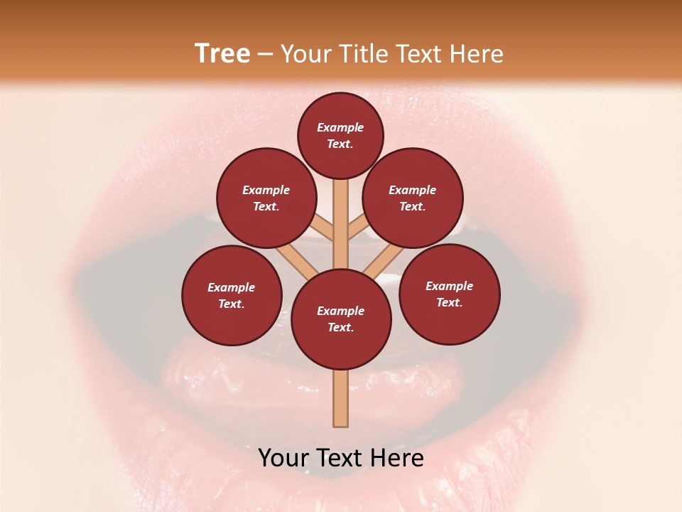 Model Sweet Lips PowerPoint Template
