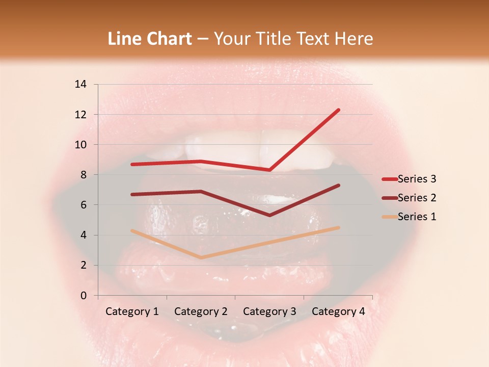 Model Sweet Lips PowerPoint Template
