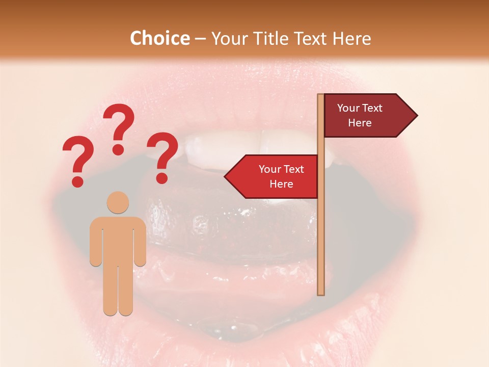 Model Sweet Lips PowerPoint Template