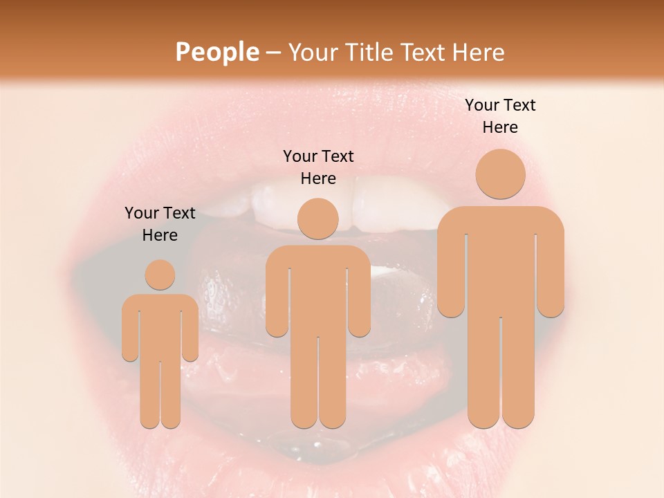 Model Sweet Lips PowerPoint Template