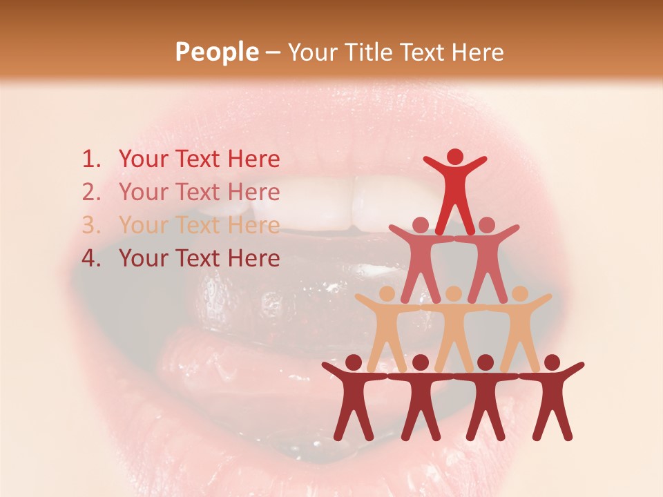 Model Sweet Lips PowerPoint Template