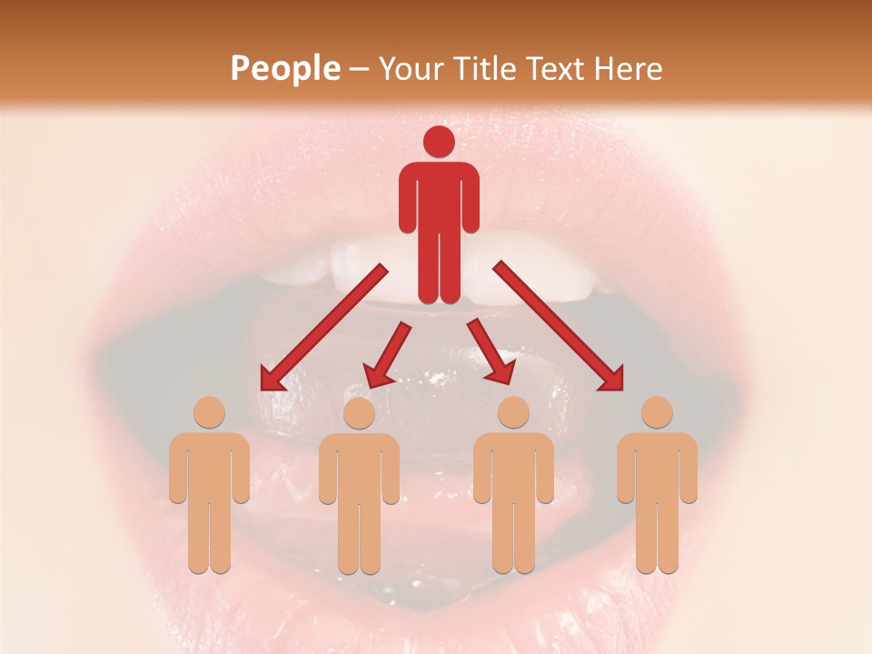 Model Sweet Lips PowerPoint Template