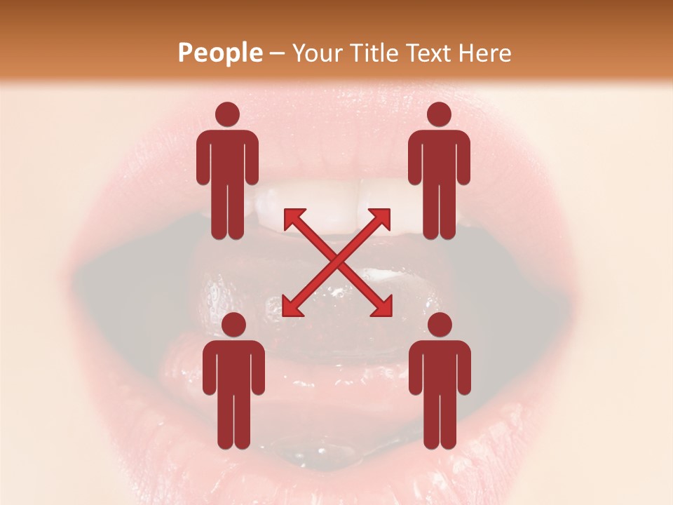 Model Sweet Lips PowerPoint Template
