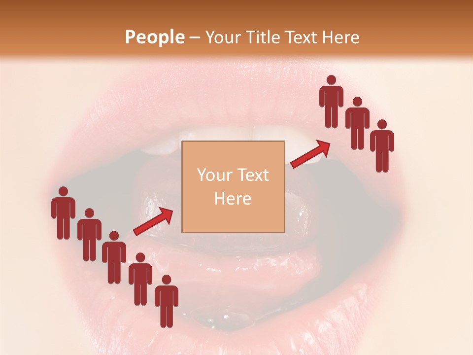 Model Sweet Lips PowerPoint Template