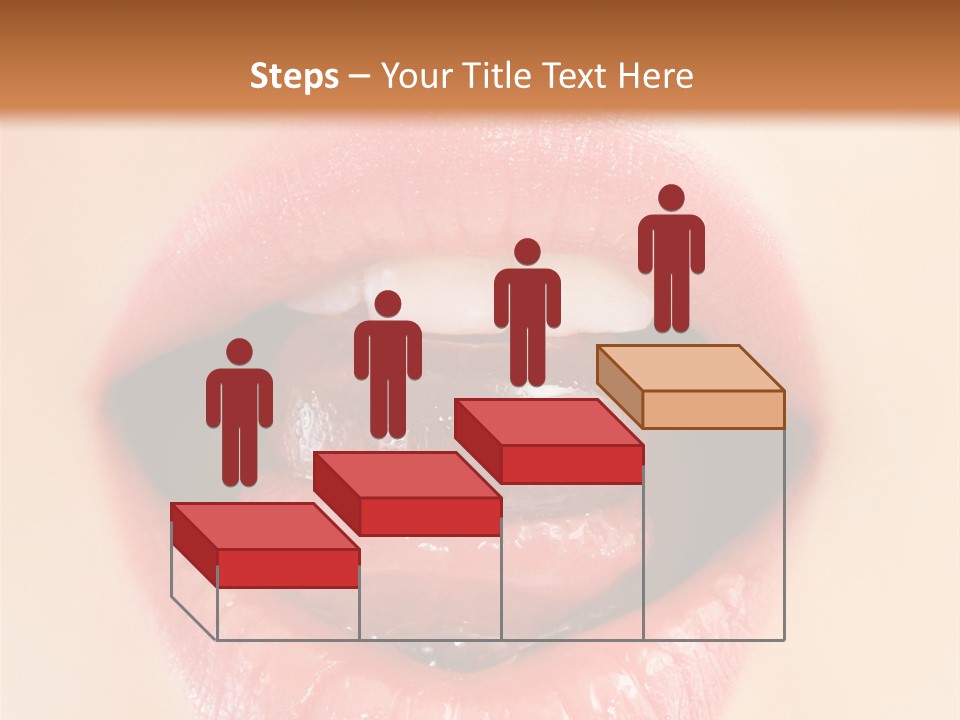 Model Sweet Lips PowerPoint Template
