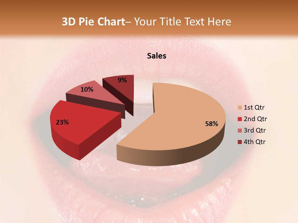 Model Sweet Lips PowerPoint Template