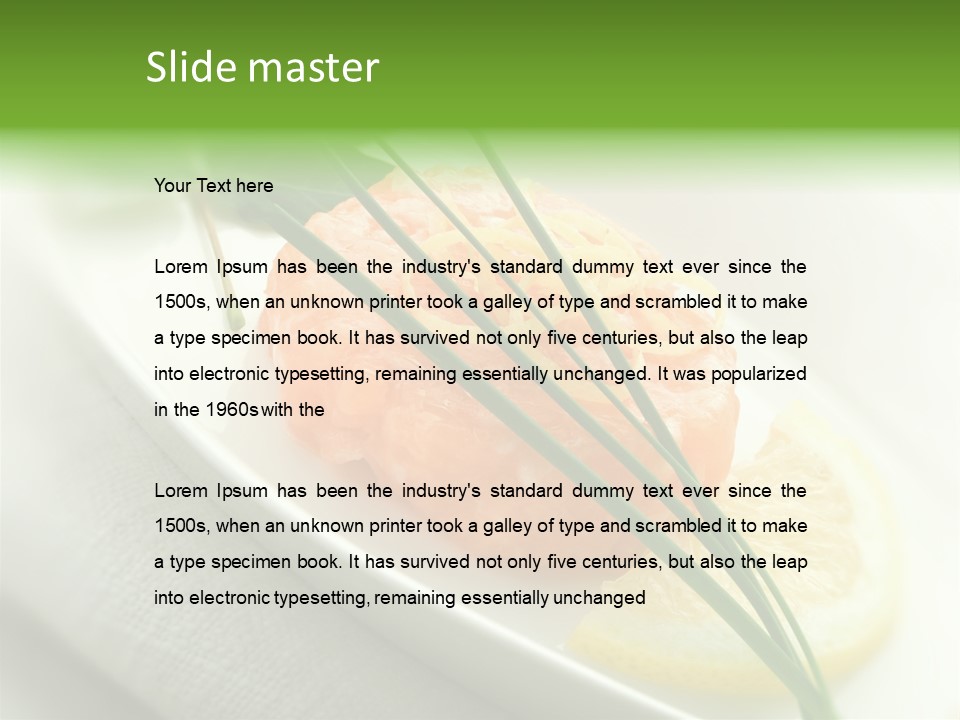 Seafood Detail French PowerPoint Template