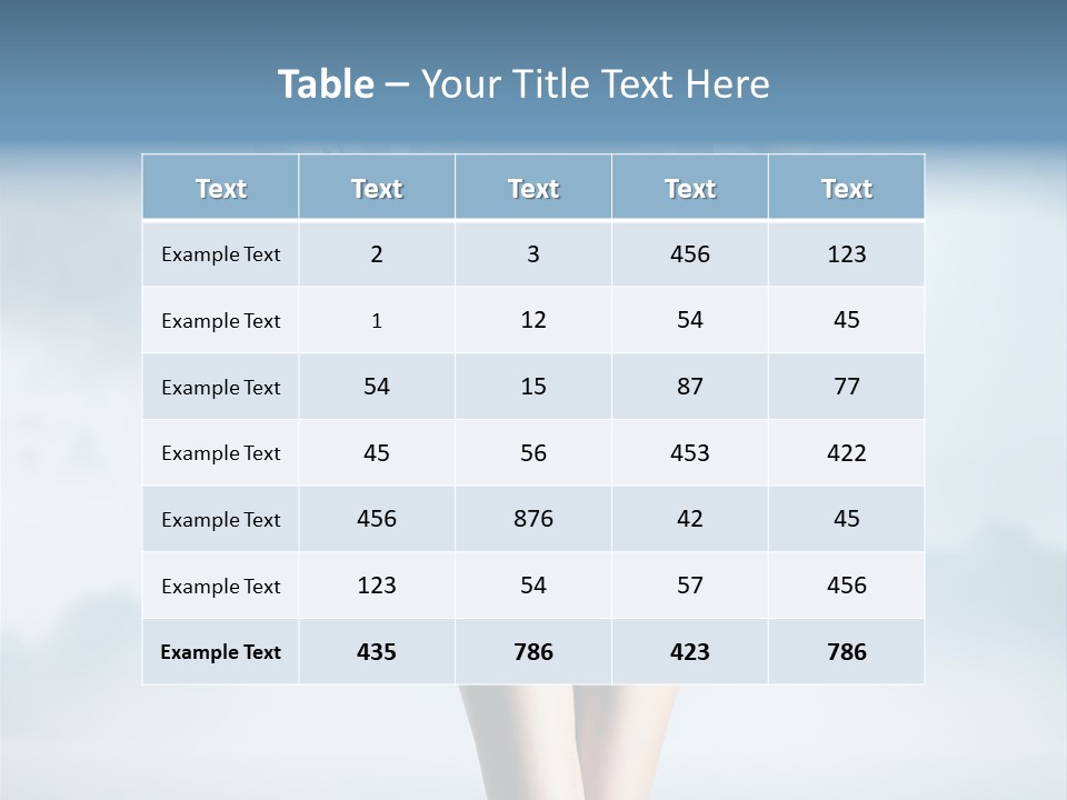 Beauty Legs Person PowerPoint Template