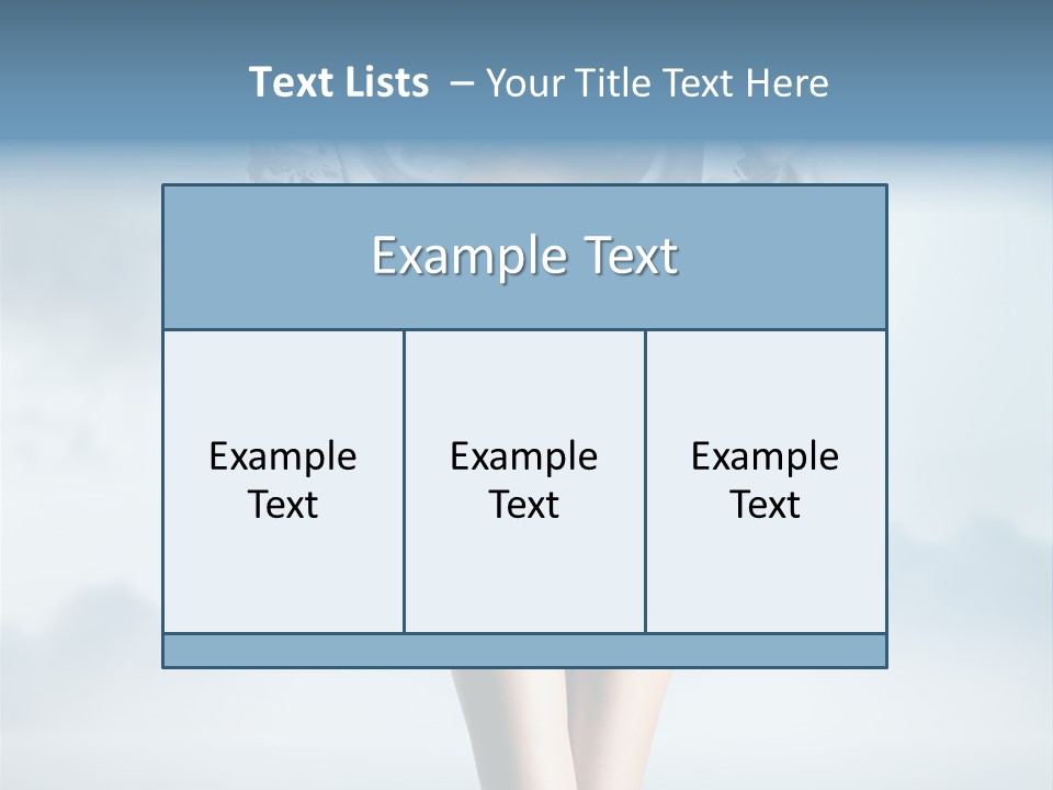 Beauty Legs Person PowerPoint Template