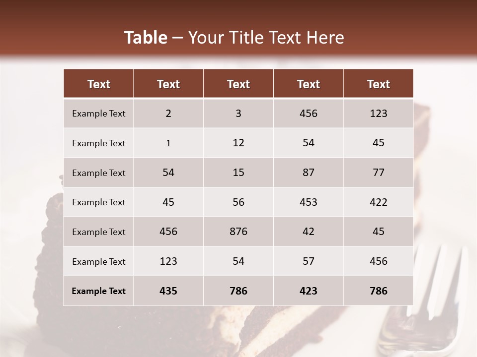 Fork Food Sweet PowerPoint Template