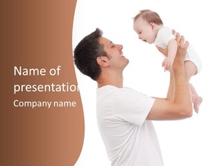 Gray Isolated On White Son PowerPoint Template