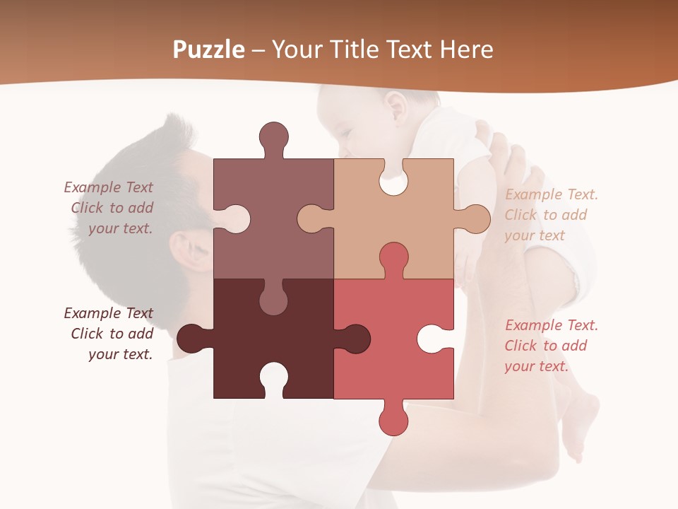 Gray Isolated On White Son PowerPoint Template