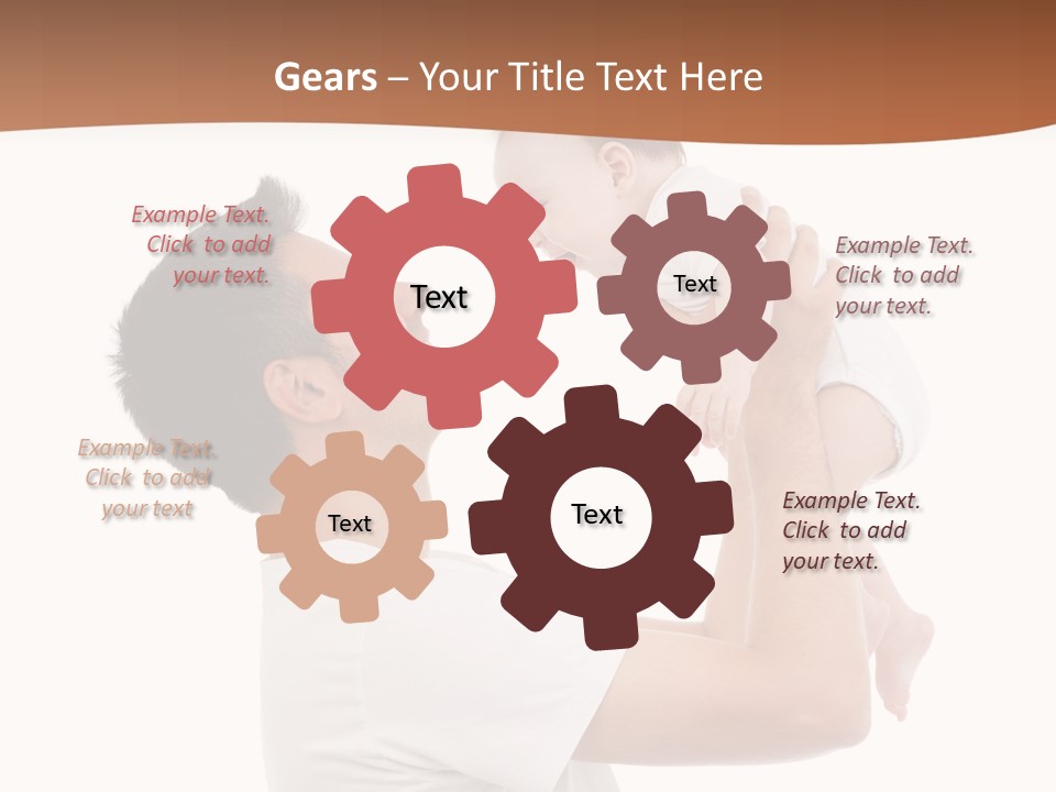 Gray Isolated On White Son PowerPoint Template