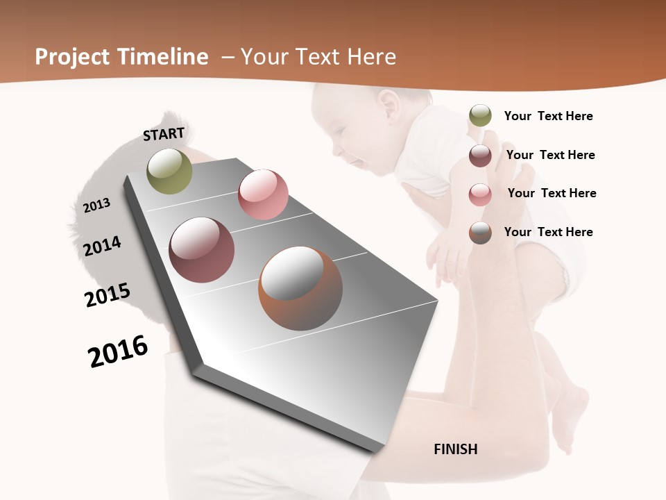 Gray Isolated On White Son PowerPoint Template