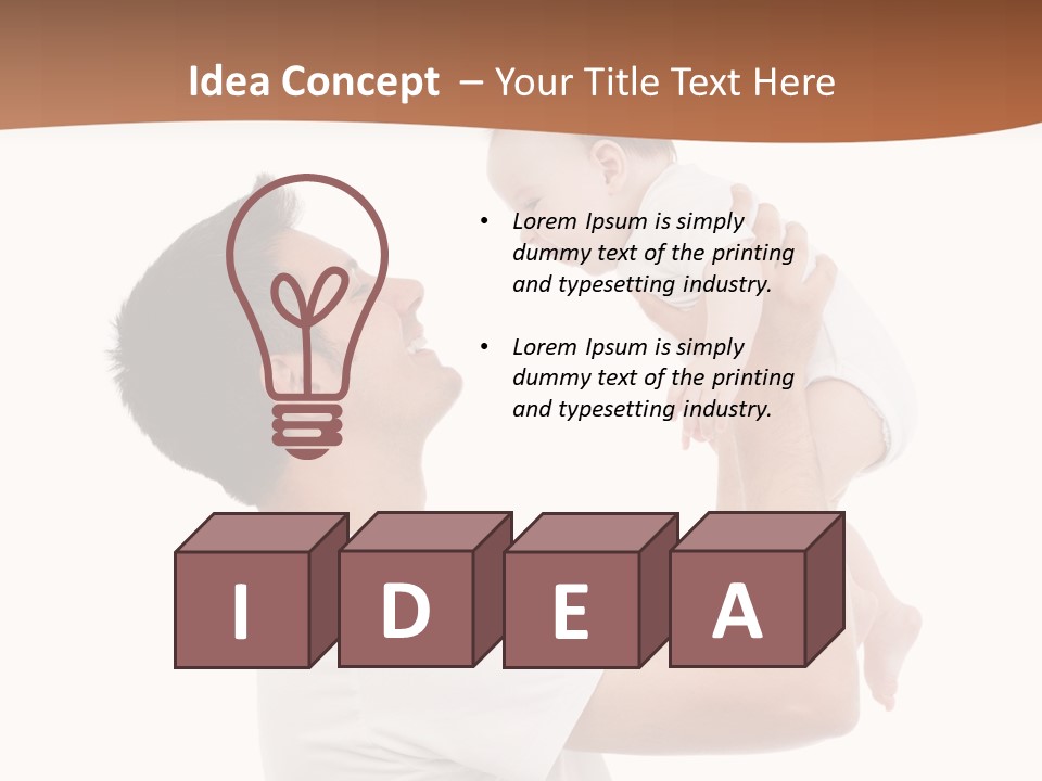 Gray Isolated On White Son PowerPoint Template