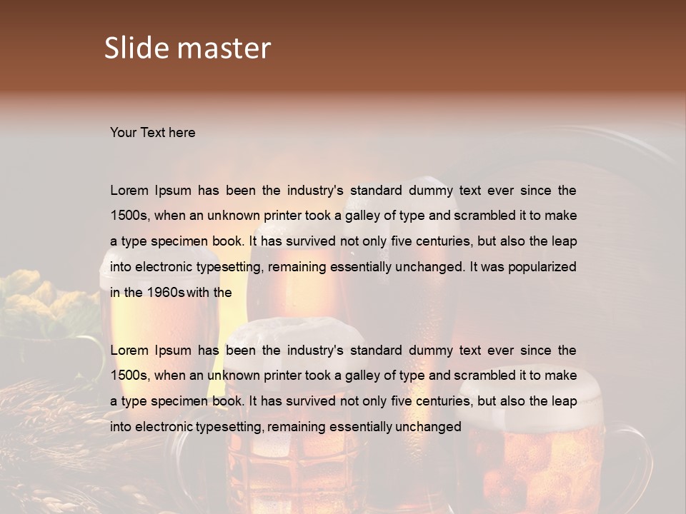 White Booze Ale PowerPoint Template