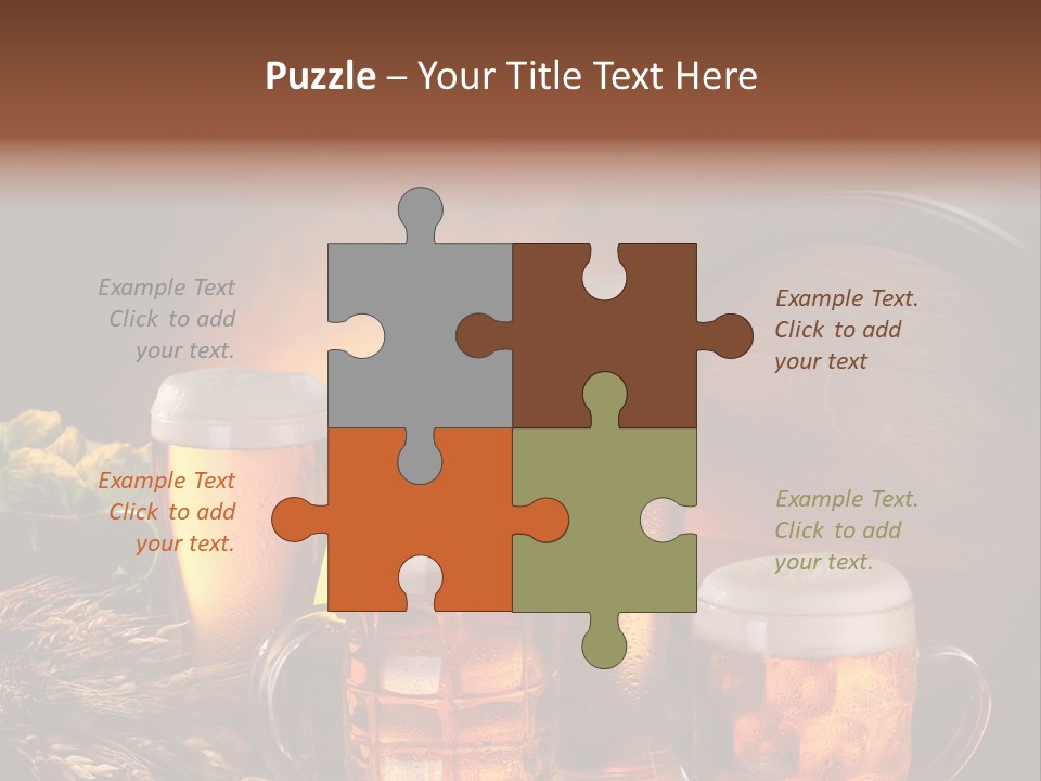 White Booze Ale PowerPoint Template