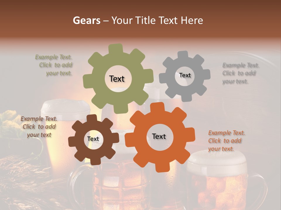 White Booze Ale PowerPoint Template