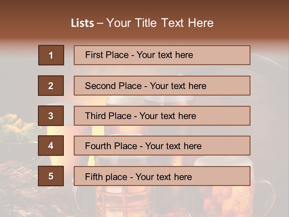 White Booze Ale PowerPoint Template