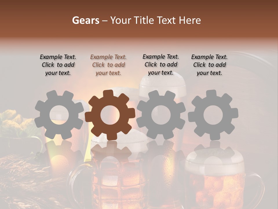 White Booze Ale PowerPoint Template