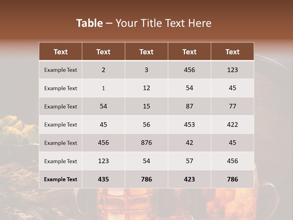 White Booze Ale PowerPoint Template