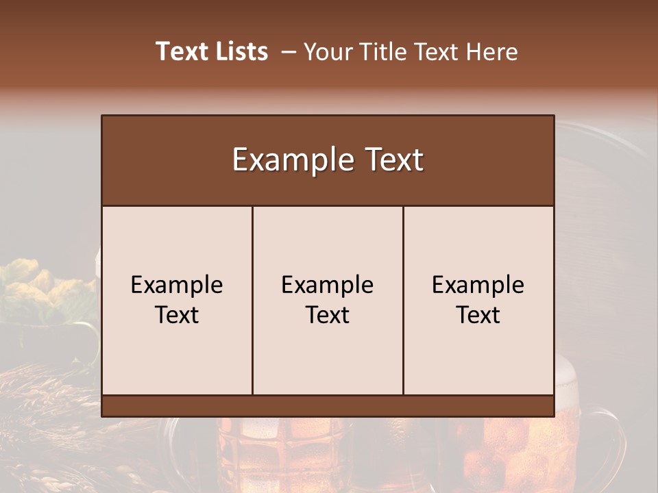 White Booze Ale PowerPoint Template